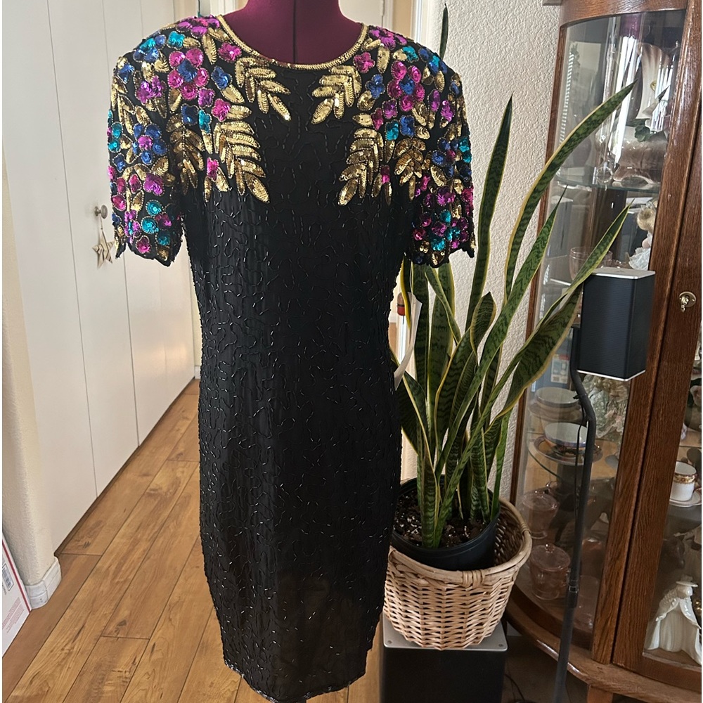 Vintage Stenay Beaded Sequined Dress - Picture 4 of 7